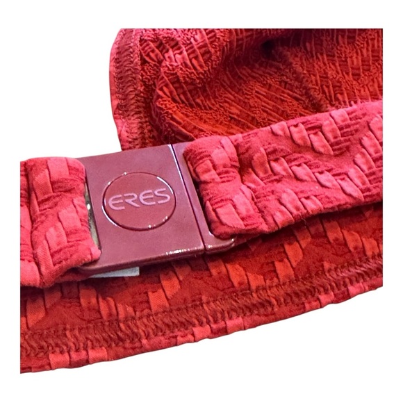 ERES Zigzag-Pattern Triangle Bikini Top in Ginger Brown NWT - Picture 6 of 7